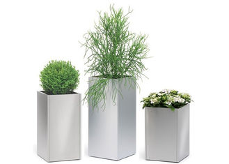 Acid Resistant Brushed Stainless Steel Planters For Indoor / Outdoor 2MM Thickness