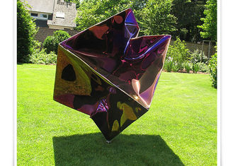 Modern Stainless Steel Square Titanium Painted Metal Sculpture
