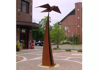 Large Outdoor Art Decorative Corten Steel Abstract Sculpture Forging And Casting