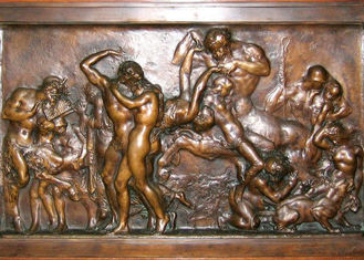 Decorative Public Bronze Relief Sculpture Figurine OEM / ODM Available