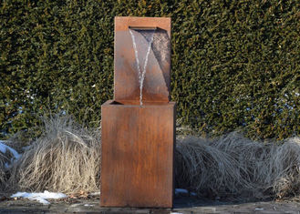 Professional Corten Steel Garden Water Features Fountains 150cm Height