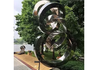 Spiral Contemporary Garden Decoration Stainless Steel Mirror Sculpture