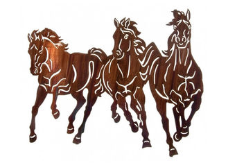 Professional Large Wild Horse Wall Art Metal Sculpture For Home Decoration