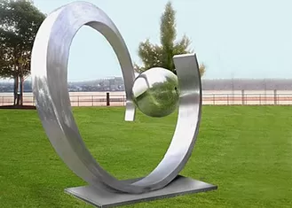 Yard Decoration Modern Stainless Steel Sculpture Art Heart Shape Forging Technique
