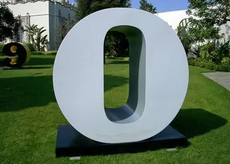 Letter O Garden Free Standing Sculpture Large Stainless Steel letter Sculpture