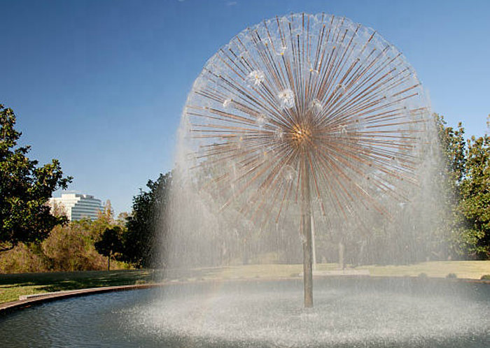 Urban Landscape Outdoor Waterfall Stainless Steel Dandelion Fountain