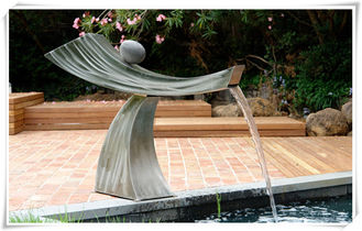 Metal Fountain Stainless Steel Water Feature Outdoor Garden Pond Decoration