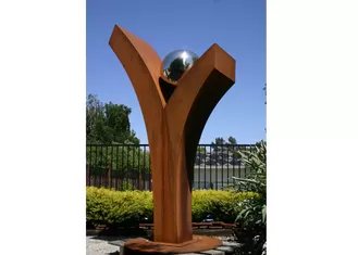 Outdoor Abstract Corten Steel Sculpture Forging And Casting Technique