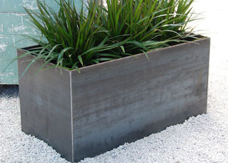 Mirror Polished Round Planter Boxes Stainless Steel OEM / ODM Available