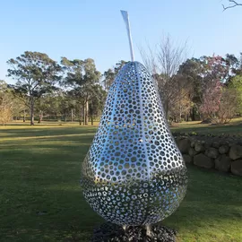 Outside Design Abstract Metal Garden Sculptures Pear Fruit Sculpture