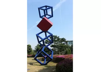 Cube Garden Large Stainless Steel Sculpture Outdoor Metal Art Sculpture