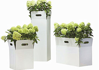 Carton Type Stainless Steel Garden Planters , Large Outdoor Planters Stainless Steel