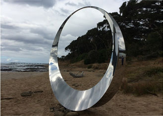 Famous Outdoor Decoration Ring Sculpture Stainless Steel Modern Polished