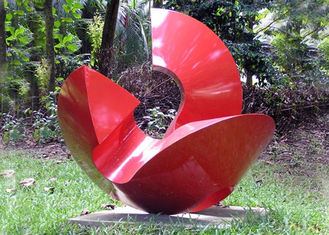 Curved Modern Metal Outdoor Sculptures Different Colors / Materials Available