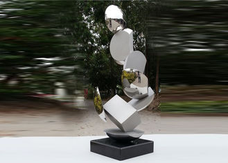 Modern Stainless Steel Sculpture Highly Polished For Pool Decoration