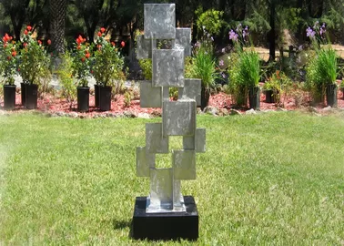 Custom Design Brushed Metal Outdoor Statues Sculptures For Garden Decoration
