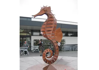 Large Decorative Corten Steel Sculpture Metal Animal Seahorse Sculpture