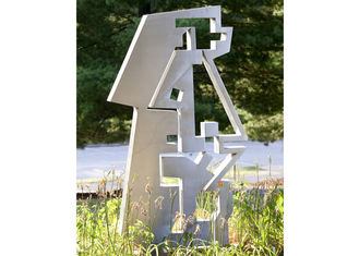 Abstract Stainless Steel Painted Metal Sculpture For Garden Decor