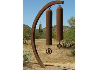 Metal Wind Chime Corten Steel Sculpture , Yard And Garden Art Sculpture