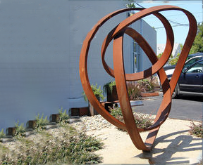 Unique Garden Art Sculptures / Corten Garden Sculpture Welding Technique