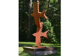 Animals Birds Style Corten Steel Sculpture , Abstract Corten Steel Architecture