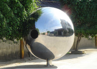 Polished Outdoor Metal Sculpture Stainless Steel Decorative Balls For Yard Decoration