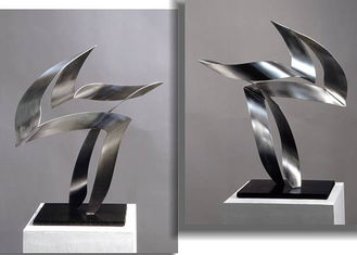 Customized Modern Stainless Steel Art Sculptures Indoor Decorative Brushed Finishing