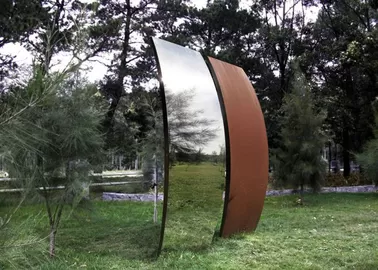 Garden Art Corten Steel Sculpture , Metal Sculpture Art 200cm Height
