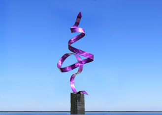 Anti Corrosion Painted Metal Sculpture Abstract Design Various Colors 200cm Height