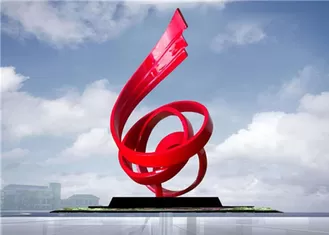 Flame Style Stainless Steel Abstract Sculpture , Steel Artworks Artists Sculpture
