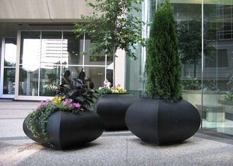 Professional Large Stainless Steel Planters For Building / Public Decoration