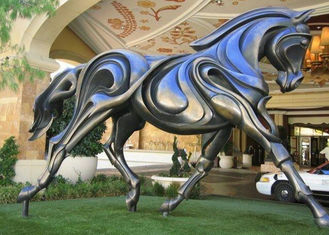 Outdoor Horse Statues , Bronze Running Horse Sculpture Contemporary Design