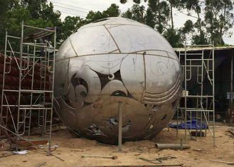 Stunning Huge Metal Sphere Sculpture , Stainless Steel Garden Sculptures