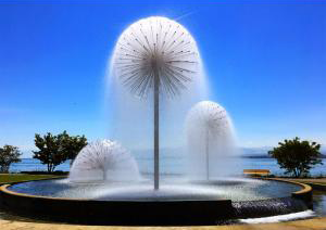 2M High Brushed Stainless Steel 316L Dandelion Fountain