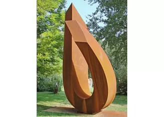 Modern Corten Steel Large Garden Sculptures Metal Outdoor Corrosion Stability