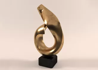 Indoor Decorative Modern Bronze Sculpture Artists Corrosion Stability Forging Technique