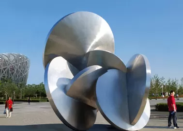 Modern Decoration Large Outdoor Metal Sculptures All Stainless Steel 316L