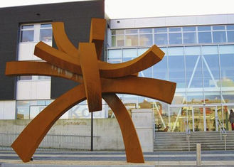 Modern Large Corten Steel Sculpture For Public Garden Decoration 300cm Height 