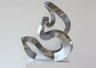 Modern Decorative Stainless Steel Indoor Sculpture / Customized Sculpture