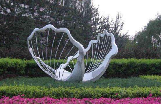 Outdoor Decoration Stainless Steel Butterfly Sculpture Large With Light