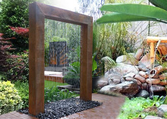 Corten Steel Rain Curtain Water Feature Water Curtain Fountain Different Sizes