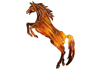 Metal Horse Wall Art Hanging , Metal Horse Wall Sculpture Corrosion Stability