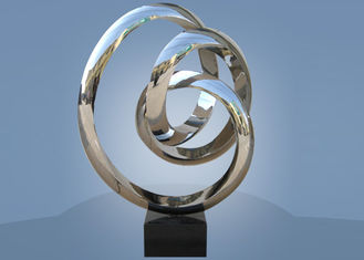 Large Size Stainless Steel Sculpture Circle Around For Hotel / Public Decoration