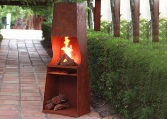 Weather Resistant Corten Steel Fire Pit Rustproof OEM / ODM Available