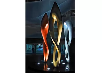 Painted Number Eight Stainless Steel Sculpture for Modern Outdoor Decoration