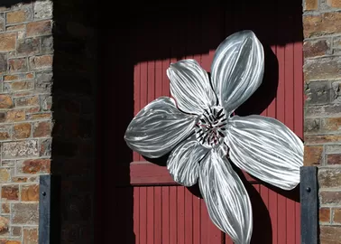 Brushed Finishing Outdoor Metal Sculpture Art Flower Sculptures For Public Decoration