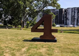 Contemporary Decoration Outdoor Metal Art Sculpture Corten Steel Number Sculpture