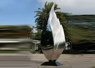 Park Art Decoration Polished Metal Leaf Sculpture Stainless Steel Corrosion Stability