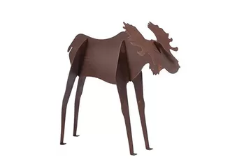 Metal Art Large Moose Statue Corten Steel Sculpture Garden Animal Sculpture