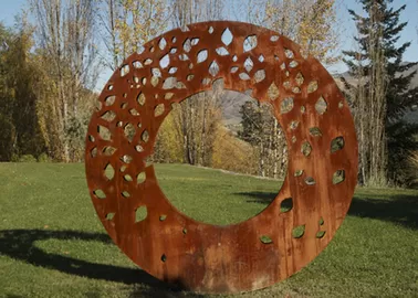 Laser Cut Outdoor Metal Sculpture , Public Art Sculpture 180cm Diam